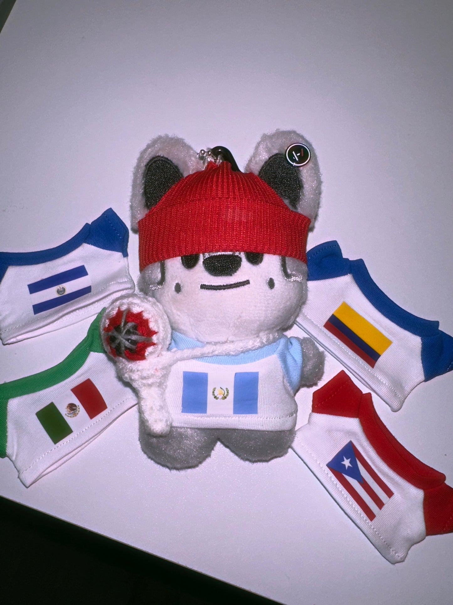 10CM PLUSHIE TEES LATAM FLAGS
