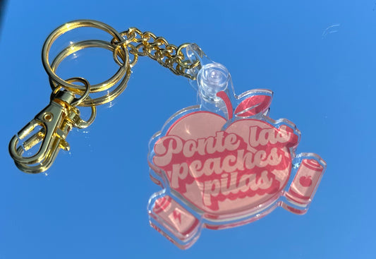 PONTE LAS PEACHES PILAS KEYCHAIN